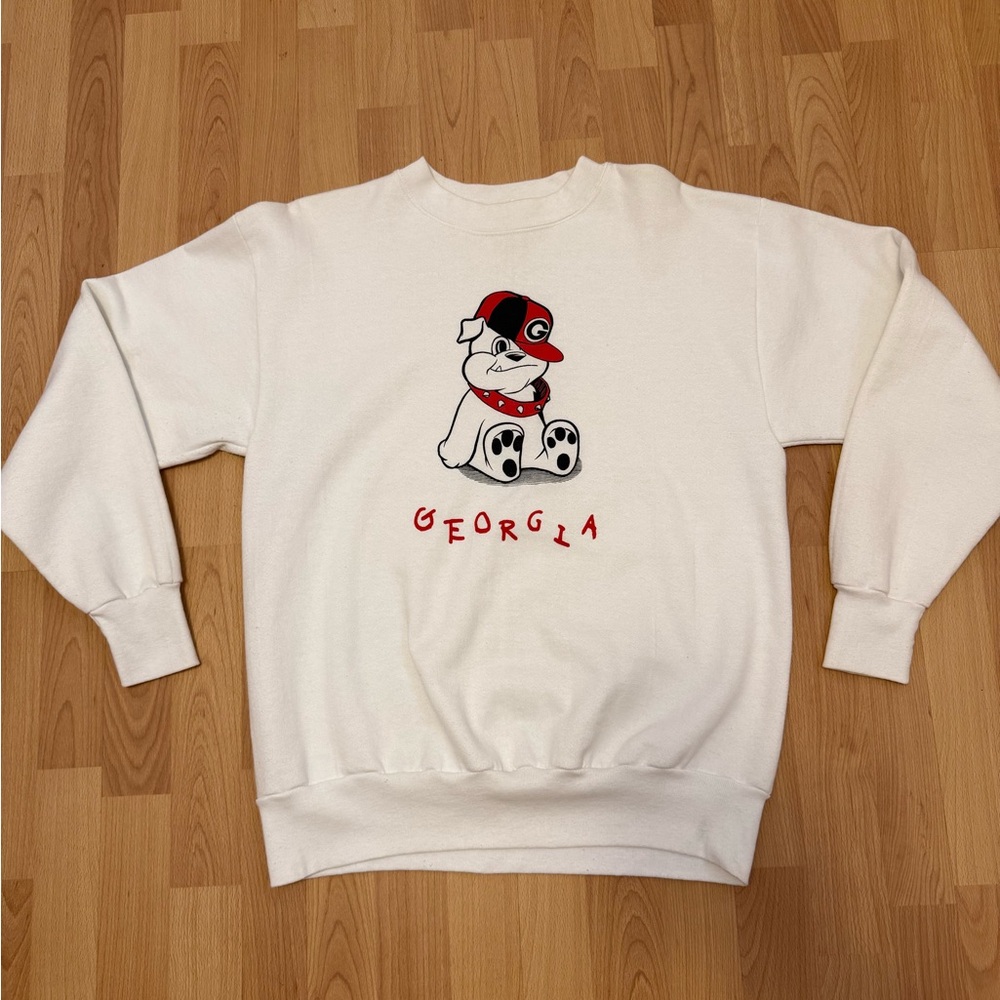 Vintage Georgia Bulldogs “Baby Bulldog” Sweater Made In USA Large